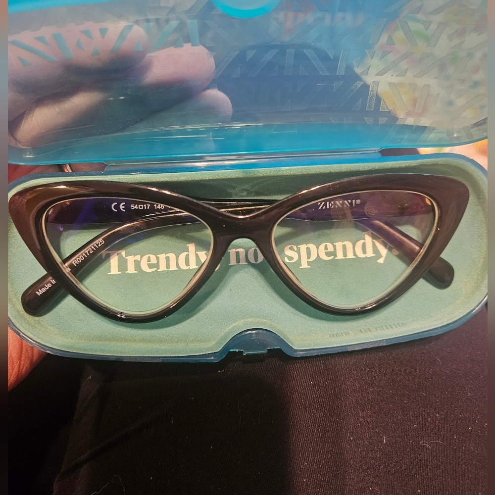 Black Cat-Eye Reading Glasses Womens +1.25 Zenni Optical